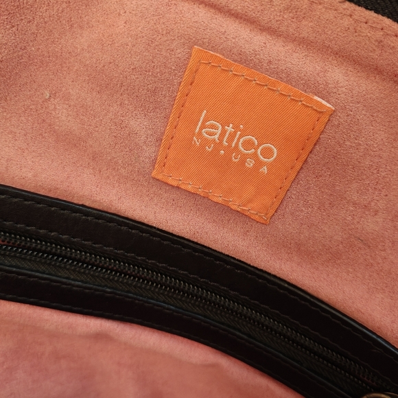 Y2K Latico Leather Perforated Black Leather Laptop Backpack. - Picture 11 of 12